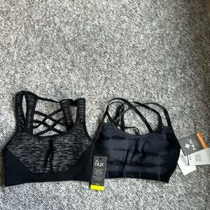 NUX moderate compression sports bra bundle